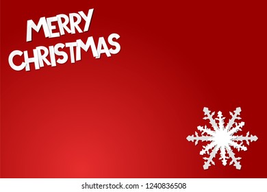 vector illustration of a paper christmas snowflake card