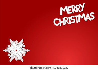 vector illustration of a paper christmas snowflake card