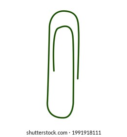 Vector illustration of a paper clip graphic icon. school supplies