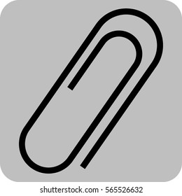 Ilustración vectorial con el icono de clip de papel
