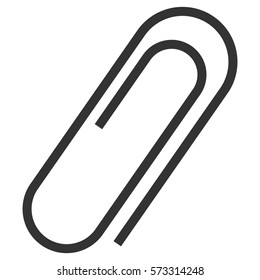 Ilustración vectorial del icono del clip de papel en gris
