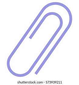 Vector Illustration of Paper Clip Icon in Blue
