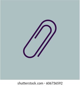 Vector Illustration of Paper Clip icon or symbol
