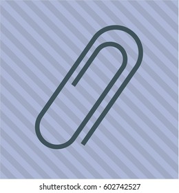 Ilustración vectorial del icono del símbolo Clip de papel en azul.
