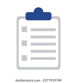 Vector illustration of paper clipboard.