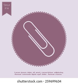 Vector illustration of paper clips 