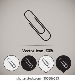 Vector illustration of paper clips 