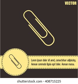 Vector illustration of paper clips 