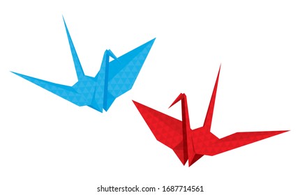 Vector illustration of paper crane
