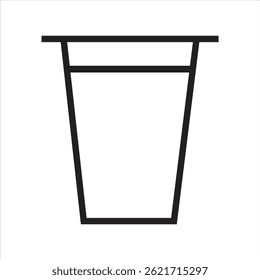 Ilustración vectorial de una taza de papel