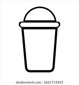 Ilustración vectorial de un icono de taza de papel