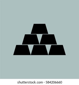 Vector Illustration Of Paper Cup Pyramid Icon In Black