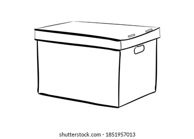 Vector Illustration Of A paper Document  Storage
