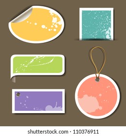 Vector illustration of paper elements