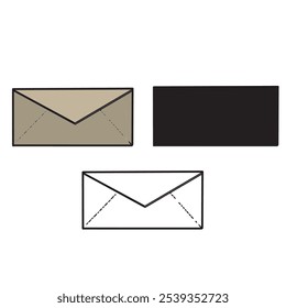 vector illustration of a paper envelope in a simple style