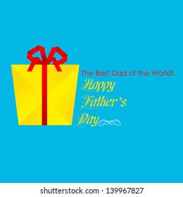 vector illustration of paper gift in Father's Day background