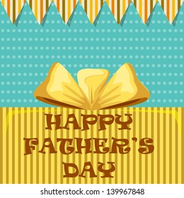 vector illustration of paper gift in Father's Day background