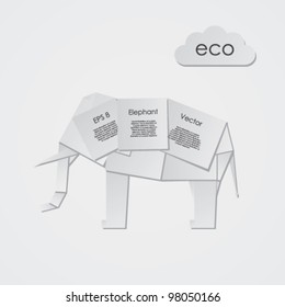 Vector illustration of a paper giraffe