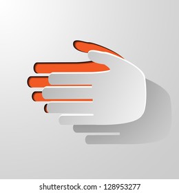 vector illustration paper hand