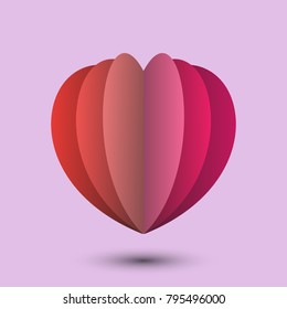 Vector illustration of paper heart, eps10