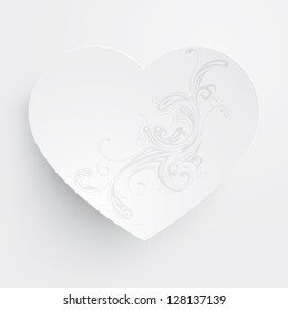 Ilustración vectorial de los corazones de papel