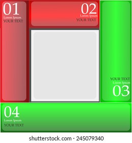 Vector illustration of paper infographics elements - Illustration