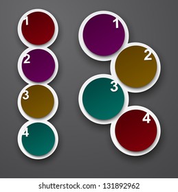 Ilustración vectorial del diseño de plantillas de infografía de papel. Eps10