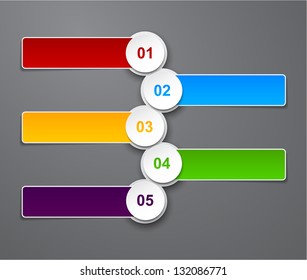 Vector illustration of paper infographics template design. Eps10