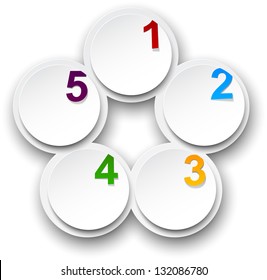 Vector illustration of paper infographics template design. Eps10