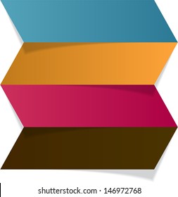 Ilustração vetorial do design do modelo de infográfico em papel. Eps10