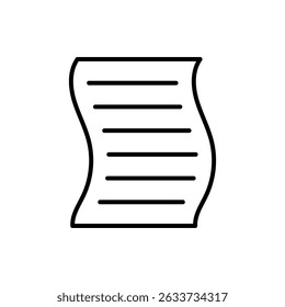 Ilustración vectorial de un papel sobre un fondo blanco