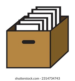 vector illustration of paper placed on cardboard