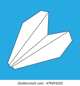 Vector illustration paper plane