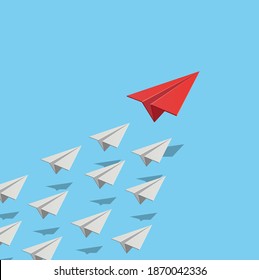 Vector illustration of a paper plane flying in air. Subscribe vector symbol and icon.