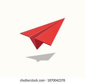 Vector Illustration Of A Paper Plane Flying In Air. Subscribe Vector Symbol And Icon.