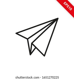 Vector illustration of paper plane icon line symbol. eps10