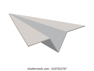 Vector illustration of paper plane isolated on white background