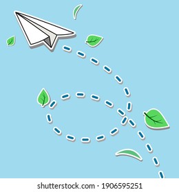 Ilustración vectorial del plano de papel. adecuado para activos infográficos, afiches, banners y activos de presentación