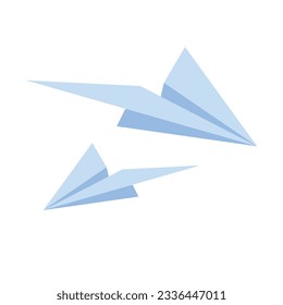 Vector illustration of paper plane in white background