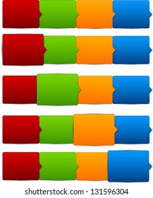 Vector illustration of paper progress steps for tutorial. Eps10.