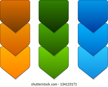 Vector illustration of paper progress steps for tutorial. Eps10.