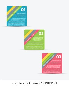 Vector illustration paper ribbon template infographic option elements eps10