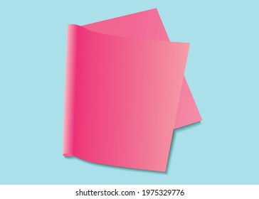 Vector illustration paper roll isolated on blue background