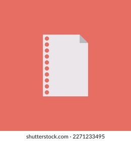 Vector illustration of paper sheet icon, office sheet, sheets of paper for folders.