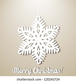 Vector illustration of paper snowflake