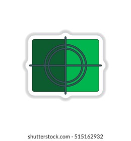 Vector illustration in paper sticker style frame and focusing screen