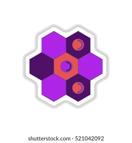 Vector illustration in paper sticker style board game for children