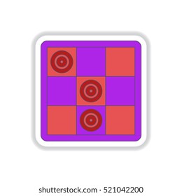 Vector illustration in paper sticker style game
