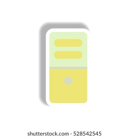 Vector illustration in paper sticker style cupboard