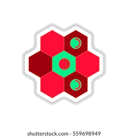 Vector illustration in paper sticker style board game for children